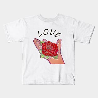 Rose love marriage engagement birthday Kids T-Shirt